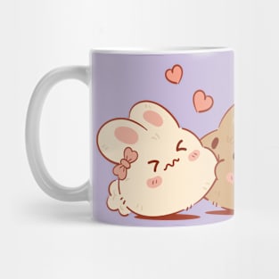 Cute & Kawaii Bunny Kisses | Purple Mug